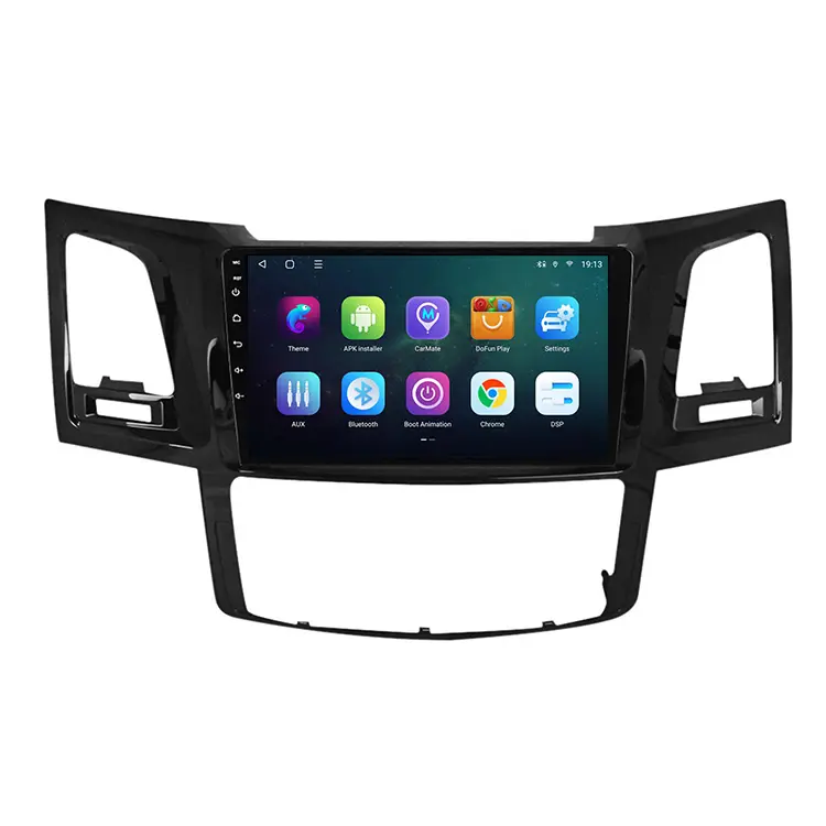 2 Din 2.5D dokunmatik ekran 9 inç Android 11 Bt Handsfree telefon görüşmesi araba radyo Toyota Hilux Hilux için 2007 2008 2012 2014 2015