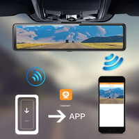 12 "voiture jouer Android Auto voiture boîte noire Wifi sans fil Carplay Dash Cam 3 objectifs caméra avant 2K + arrière 1080P voiture vidéo Recorde