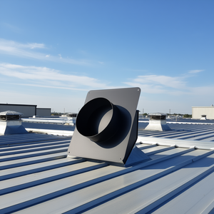 Couverture de ventilation murale en acier de 8 pouces avec capot noir pour ventilateurs de ventilation - Product Image 2