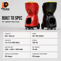 Lanceur de balles automatique pour pickleball, capacité de 80 balles, vitesse de 20 à 90 km/h, contrôle par application, vitesse de lancer réglable, f-PP SMART PRO
