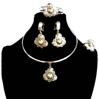 Zhuerrui nouvelle mode brésilienne or ensemble de bijoux collier éthiopien Bracelet Habesha ensembles de bijoux pour la fête de mariage HY12090315