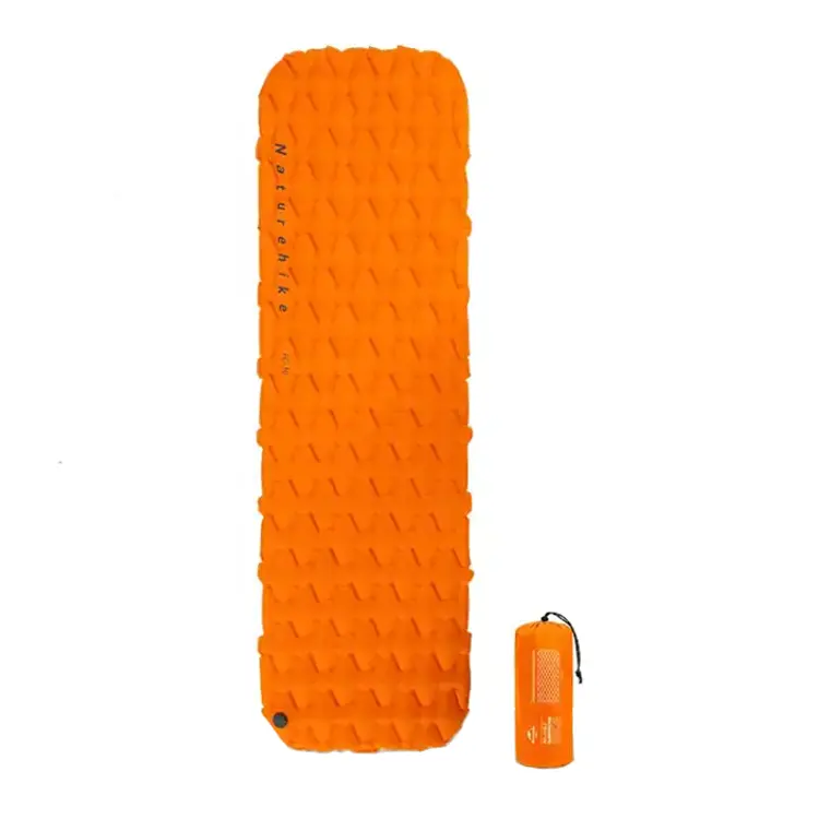 C02 Lichtgewicht Draagbare Camping Matras Pvc + Gevlokt Pvc Opblaasbare Dubbele Lucht Bed Gevlokt Luchtbed Voor Reizen U