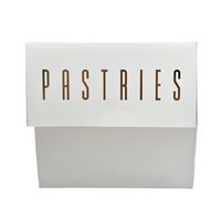 Boîtes pliables personnalisées en papier pour gâteaux, pains, pâtisseries et beignets, de qualité alimentaire, écologiques, avec logo estampé, recyclables