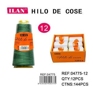 Filo da Cucito Ilan 2750 M Verde Brillante Confezione da 12 Pezzi - Product Image 3