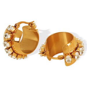 ต่างหูแบบหนีบ ชุบทอง โลหะผสมสังกะสี ทรงกรงเล็บ รูปตัวยู EH608 เครื่องประดับแฟชั่น - Product Image 5