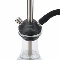 Chicha moderne en acier inoxydable de 65 cm avec miroir, ensemble narguilé à fumée douce, grande pipe à eau avec tuyau en silicone, coffret cadeau