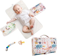 Grande Capacité Sac Fourre-Tout à Motif Boho Portable Pliable Bébé Changeur de Couches Étanche pour Voyage