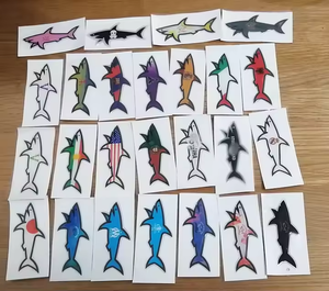 สติกเกอร์ตกแต่งลายการ์ตูนน่ารัก Paul Shark ปี 2025 สไตล์อิตาลี ธงชาติทางทะเล สติกเกอร์ติดรถยนต์ขายดี - Product Image 2