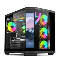 Boîtier d'ordinateur de jeu en verre trempé, aquarium, vente en gros, boîtier PC personnalisé ATX avec écran, provenance Chine