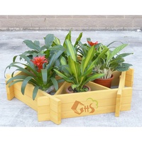 Jardinière horizontale à cadre en bois hexagonal Pot pour plantes
