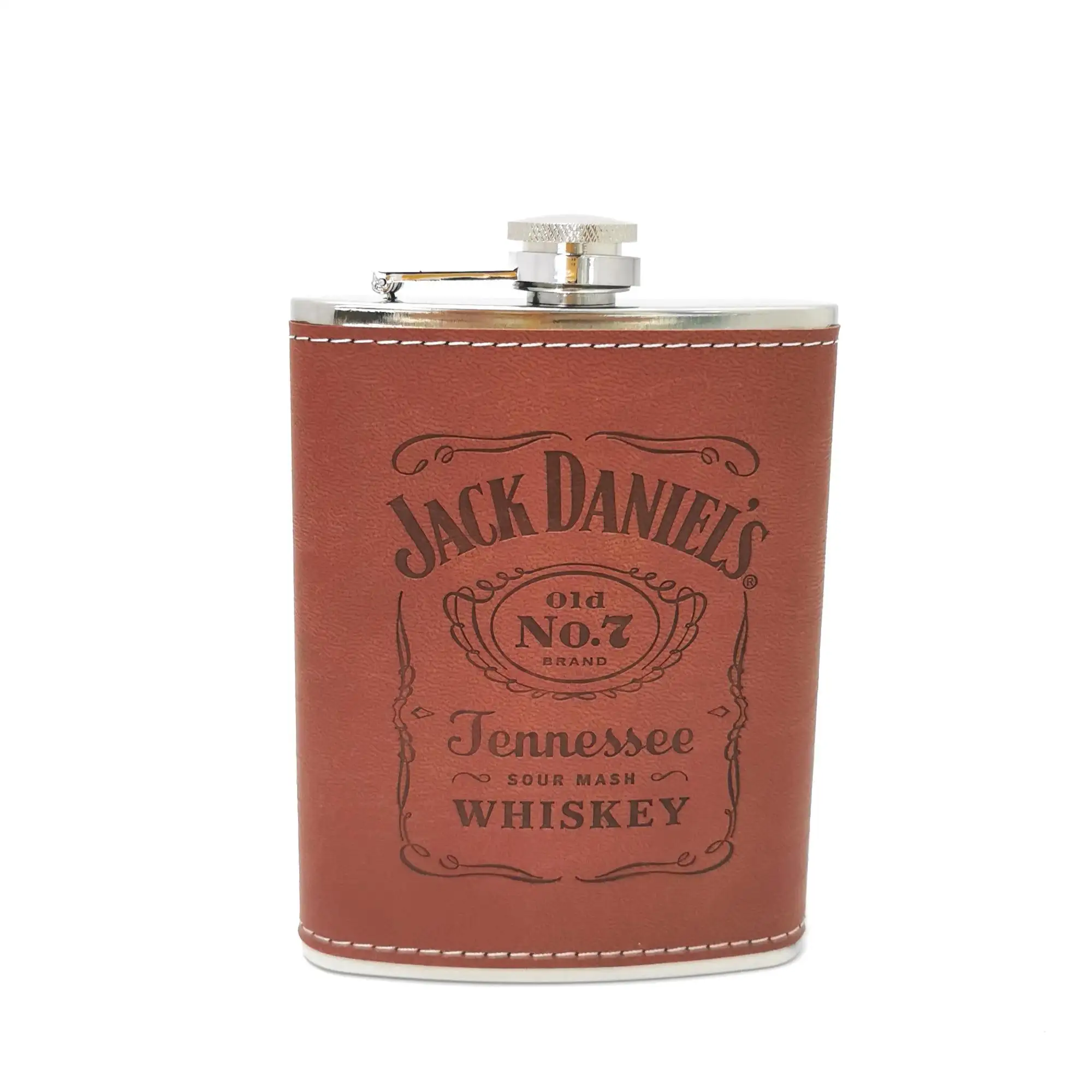 8oz tùy chỉnh PU da Rượu Flask thép không gỉ rò rỉ bằng chứng 8oz Hip Flask chú rể Quà Tặng Hip Flask