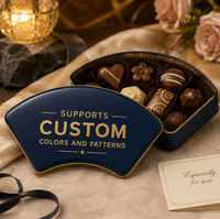 Boîte cadeau en chocolat, boîte d'emballage en métal personnalisée, boîte en fer blanc de qualité alimentaire pour le stockage de bonbons et de chocolats pour les fêtes