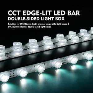 แถบไฟ LED อลูมิเนียม 24V 1 เมตร CCT LED แบบแข็ง สำหรับป้ายไฟกล่องไฟ - Product Image 3