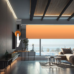 Tuya Smart Control Controlador de cortina eléctrica Control remoto de metal moderno Persianas enrollables motorizadas Instalación integrada Horizontal - Product Image 1