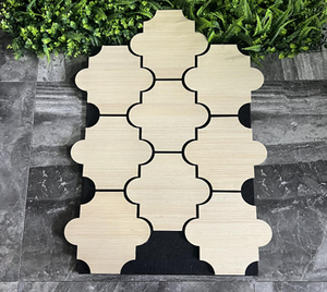 Panneau mural acoustique en bois Akupanel moderne décoratif en chêne naturel WPC MDF insonorisant imperméable ignifuge en <span class=keywords><strong>feutre</strong></span> <span class=keywords><strong>noir</strong></span> - Product Image 2