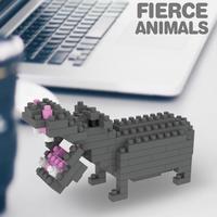 Mini-ensemble de blocs de construction animaux féroces, série de collection à assembler soi-même pour enfants et adultes, cadeau promotionnel en gros
