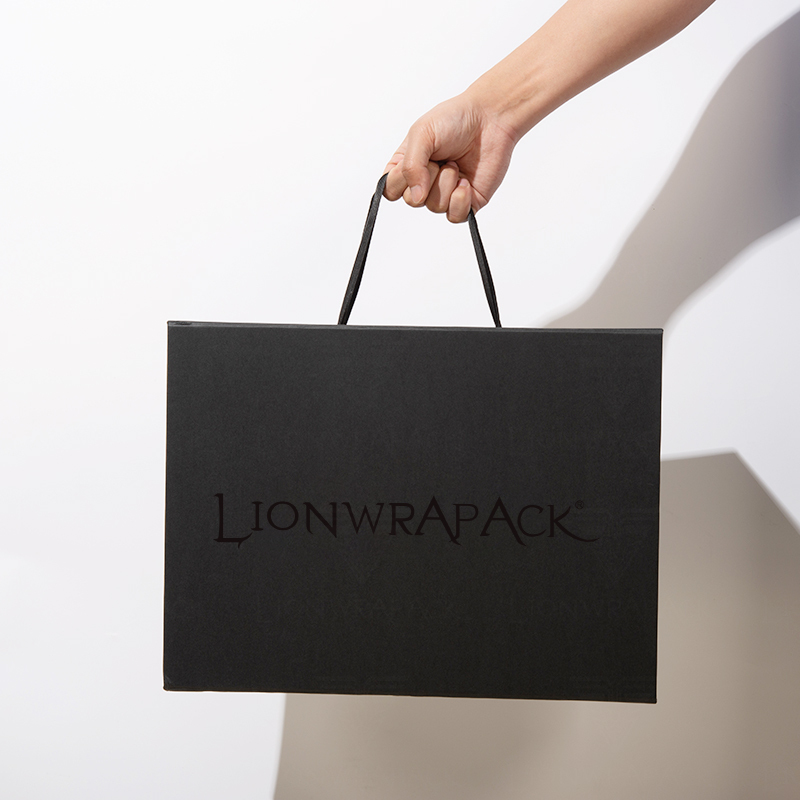 Custom Logo Printed Black Paper Flat