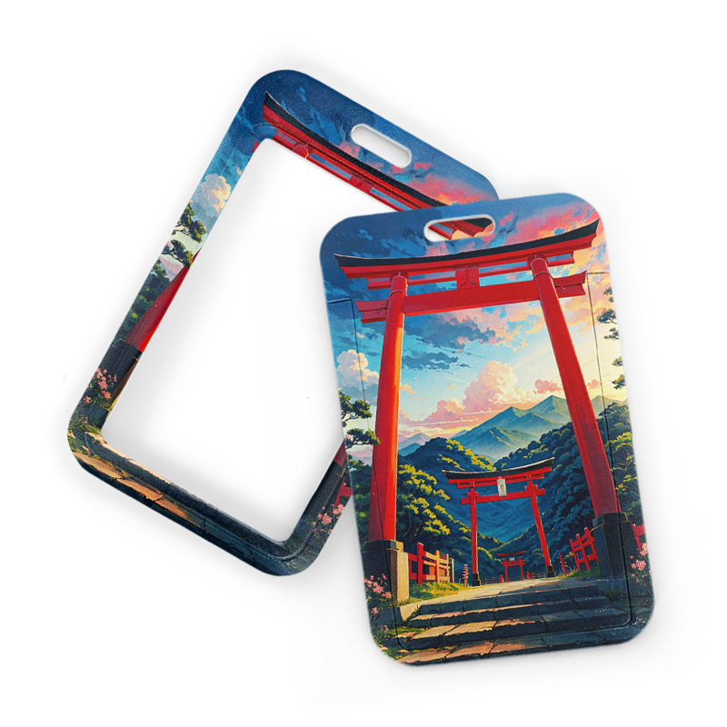 Custom Printing Plastic Work ID Lanyard and Card Holder Card Bus Access Student Card Holder