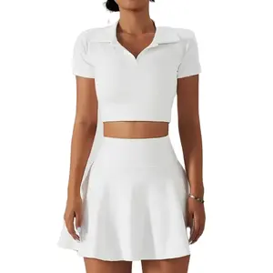 Women Golf Clothing Custom Luxury Girls Half Slip Tennis Overskirt Ladies Semi Skirt 2 in 1 Shorts Skirts Women's Tennis Skirts