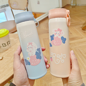 Tasse à vide de dessin animé mignon adorable tasse pour enfants <span class=keywords><strong>b</strong></span>é<span class=keywords><strong>b</strong></span>é Thermos/flacon Portable 420ml en acier inoxydable gobelet droit bouteille d'eau - Product Image 6