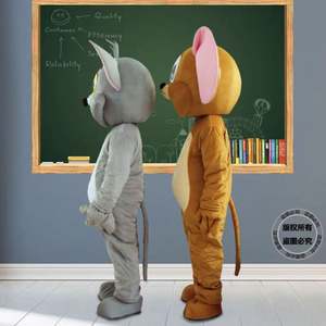 Venta caliente ratón <span class=keywords><strong>y</strong></span> gato adulto mascota de dibujos animados disfraz Halloween ratón gato Cosplay para carnaval desfile vacaciones actuaciones - Product Image 5