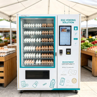 Distributeur automatique de poulettes réfrigérées personnalisable pour les œufs de fermes locales dans les communautés résidentielles