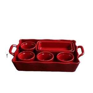 China Wholesale Custom Printed Cake Kitchenware Baking Ceramic <strong>Bakeware</strong> <strong>Sets</strong> - Product Image 1