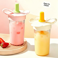 Gobelets à paille motif fleur parfait, vente en gros |   Fabricant de tasses à thé au lait Petal Milk Tea, prise en charge de la personnalisation OEM