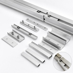 รางโซลาร์เซลล์แบบอะโนไดซ์ SK -<span class=keywords><strong>LJ004</strong></span> -96204 พร้อมตัวเชื่อมต่อ รองรับแรงลม 40 เมตร/วินาที และน้ำหนักหิมะ 70 กิโลกรัม/เมตร สำหรับโครงสร้างติดตั้งแผงโซลาร์เซลล์ - Product Image 2