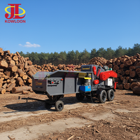Broyeur horizontal industriel mobile diesel grande capacité 220 CV pour déchets de bois et biomasse
