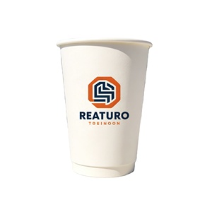 แก้วกาแฟกระดาษแบบใช้แล้วทิ้งเคลือบ PE กันน้ำสองชั้น พิมพ์ลายตามสั่ง พร้อมฝาปิดสำหรับเครื่องดื่มร้อน - Product Image 2