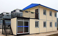 Maison préfabriquée en conteneur de luxe à deux étages, décorative, économique et complète, à vendre