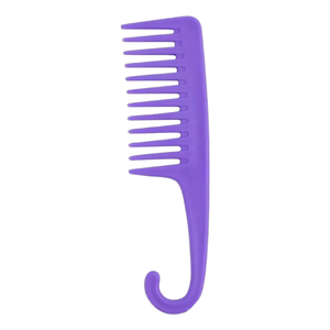 BKT8943 หวีพลาสติกสีม่วง ซี่กว้าง ด้ามโค้ง สำหรับจัดแต่งทรงผม - Product Image 5