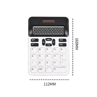 Calculatrice avec clavier mécanique mignon pour étudiants, comptable, usage bureautique, écran large à 12 chiffres. Calculatrice