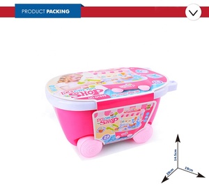 wholesale pretend play kitchen kids toy ice cream cart with light-music - Product Image 5