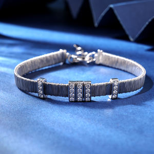 Venta al por Mayor de Dijes de Plata de Ley 925 con Baño de Oro Blanco de 18K y Circonita, Geométricos, Modernos y Móviles, para Pulseras Cristianas, Regalos - Product Image 4