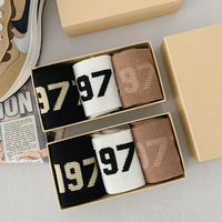 Chaussettes de sport de luxe HEHE personnalisées avec logo, unisexe, en coton, pour athlètes, avec impression personnalisée, broderie, lettres tricotées, style streetwear, avec logo