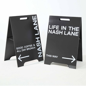 Factory Direct Sale A-Frame Sign <b>Board</b> Custom Logo for Business Outdoor Stand a Frame Sidewalk Signs - Product Image 6