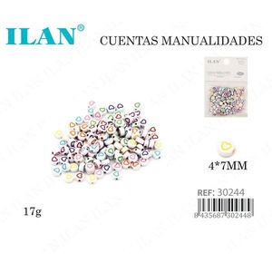 Perline Artigianali Ilan 4x7mm a Forma di Cuore Multicolore per Lavori Manuali - Product Image 3