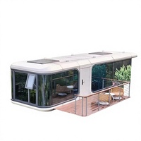 Maison préfabriquée moderne en conteneur, mini-maison modulaire pour hôtel, cabane mobile en panneaux sandwich pour usage résidentiel en station balnéaire