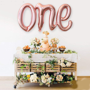 CYmylar Script One <strong>Balloon</strong> Banner 1st Birthday <strong>Balloons</strong> <strong>White</strong> Colour One Cursive Letter Baby Shower Foil <strong>Balloons</strong> - Product Image 4