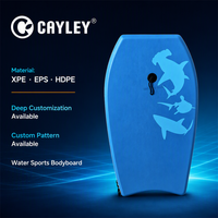 Bodyboard léger à motif requin, planche de surf en XPE, EPS, HDPE pour la plage et les sports nautiques, impression personnalisée disponible