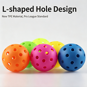 Precision Drilled 26 Holes Indoor Pickleballs White Plastic Consistent <b>Rebound</b> True Flight Performance For Professional Practice - Product Image 6
