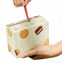 Boîte à biscuits rigide en deux parties avec encoche de déchirement pour coffret cadeau de biscuits et de thé