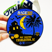 Médailles personnalisées PINSBACK, médaillons souvenirs en cuivre, sublimation sur ruban, médaille de récompense sportive personnalisée pour marathon