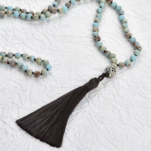Bracelets longs DIY <span class=keywords><strong>de</strong></span> haute qualité avec perles <span class=keywords><strong>de</strong></span> pierre naturelle <span class=keywords><strong>de</strong></span> 6 mm, pampilles en amazonite, bijoux <span class=keywords><strong>de</strong></span> mode, bracelets et joncs - Product Image 4