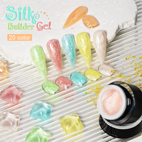 ICE NOVA Gel de construction pour ongles en soie 15 ml, vernis à ongles permanent UV, gel araignée, vernis à ongles pailleté, gel de construction UV
