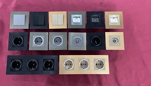 Interruptores de pared de luz eléctrica MVAVA de aleación de aluminio estándar de la UE y enchufes triplete DIY para hotel en casa - Product Image 6