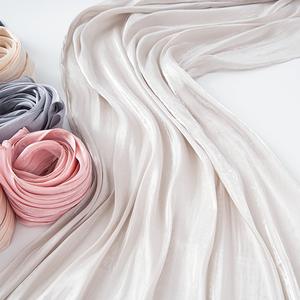 Bufanda de poliéster satinado para mujer, chal de gasa brillante de Color sólido, diseño de <span class=keywords><strong>turbante</strong></span> fino para viajes de primavera, Árabe Malayo - Product Image 6