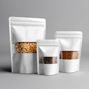 Heat Seal Packaging Size Packing Laminated Ziplock Bags Zip Lock Custom Your Own Logo Kraft Paper Bag Print Small White Brown - Product Image 3